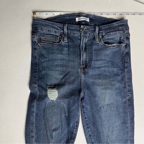 Good American Good Waist Distresses Jeans GAGL103 - Picture 5 of 10